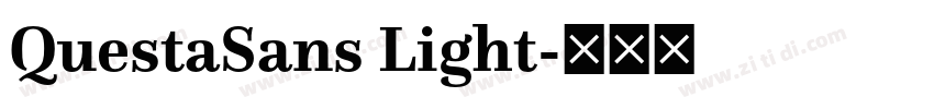 QuestaSans Light字体转换